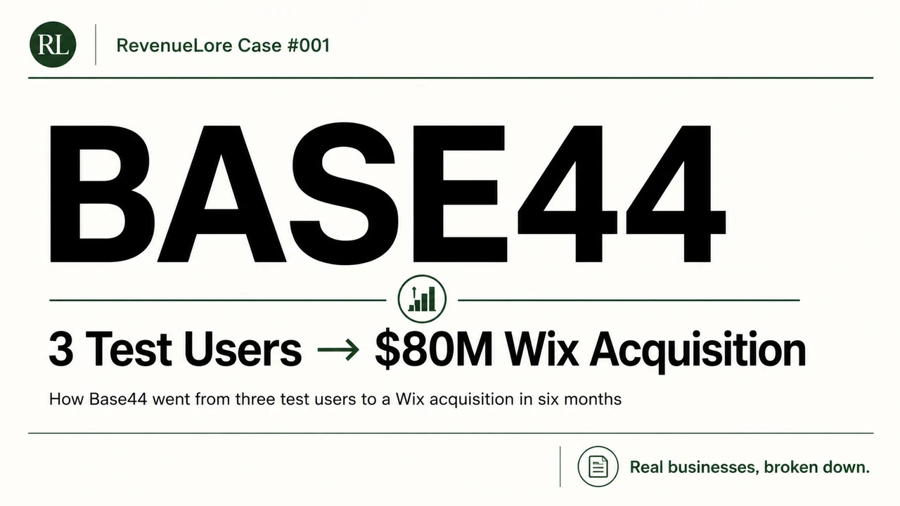 Base44 case study: from three test users to an approximately $80 million Wix acquisition